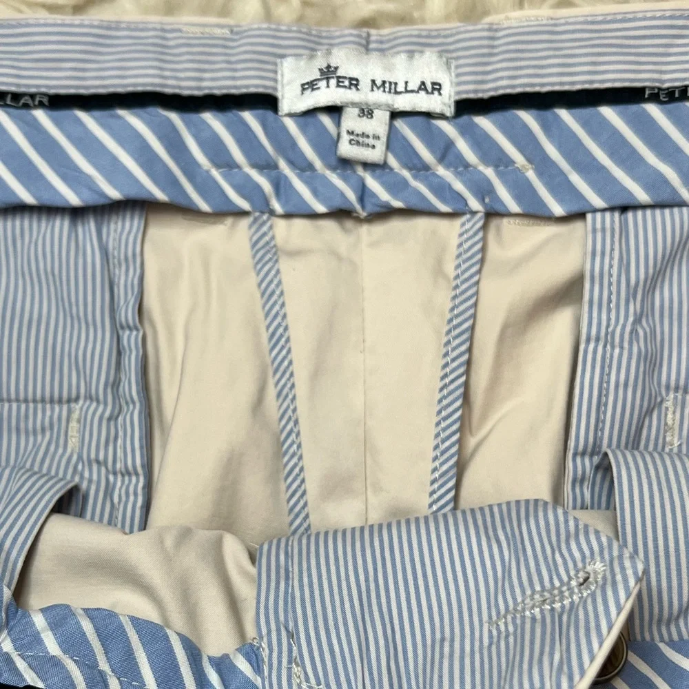 Peter Millar Silk Blend Men’s Trouser Straight Leg Pants‎ Size 38 Light Khaki